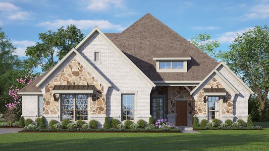 Elevation C with Stone | Concept 2555 at Massey Meadows in Midlothian, TX by Landsea Homes