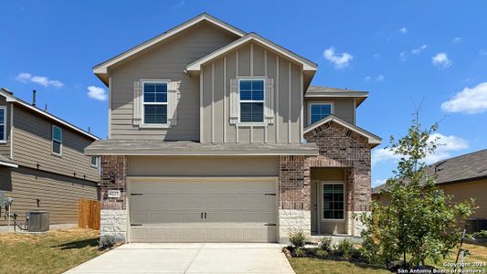 New construction Single-Family house 4227 Tarragon Pl, Von Ormy, TX 78073 The Emma- photo 0