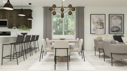 Furnished dining room