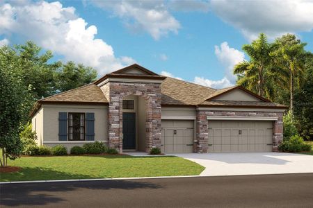 New construction Single-Family house 12977 Long Valley Circle, Spring Hill, FL 34609 Bayshore I- photo 0