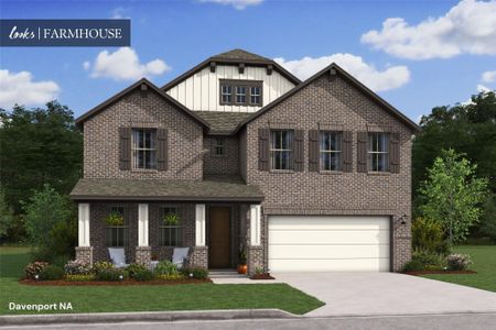 New construction Single-Family house 14222 Hay Meadow Ln, Needville, TX 77461 Davenport- photo 0