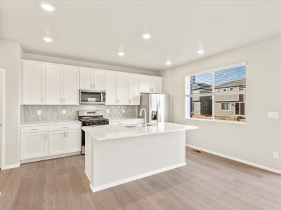 The Bergamot floorplan interior image taken at a Meritage Homes community in Brighton, CO.