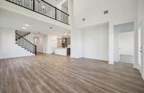 Airy gathering room with tall ceilings  *real home pictured