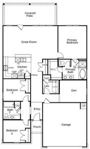 This floor plan features 3 bedrooms, 2 full baths, and over 1,600 square feet of living space.