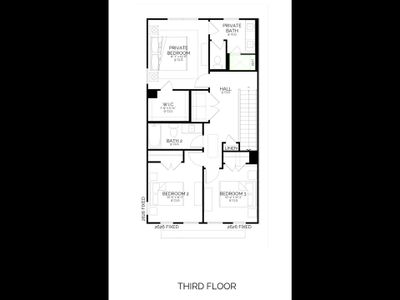 New construction Townhouse house 2420 Adrift Rd, Fuquay Varina, NC 27526 plan Atlas End Unit - image 5