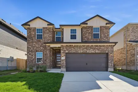 New construction Single-Family house 419 Grey Leaf Rd, Buda, TX 78610 plan Trinity - image