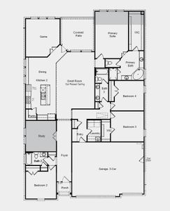 Structural options added include: raised ceiling at gathering room, extended owner's suite, study.