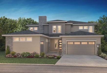 New construction Single-Family house 6562 Still Pine Circle, Castle Pines, CO 80108 5074 Stonehaven Elevation C - Modern Prairie- photo 0