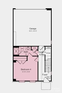 Lower Floor Plan - Structural options added include: first floor guest suite with full bath, modern fireplace in gathering room, ledge in owner's shower