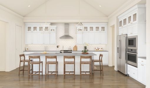 Kitchen with pendant lighting