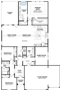 The Tacoma II floor plan by K. Hovnanian Homes. 1st Floor shown. *Prices, plans, dimensions, features, specifications, materials, and availability of homes or communities are subject to change without notice or obligation.