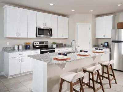 Kitchen modeled at Citrus Landing.