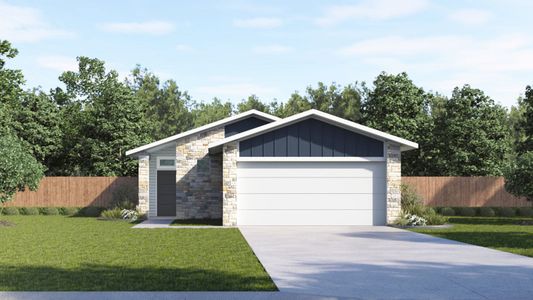 New construction Single-Family house 8519 Honest Cattleman Rd, Mustang Ridge, TX 78610 plan The Redwood II - image