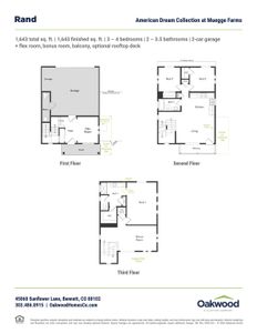 New construction Single-Family house 3428 Baltin Rd, Johnstown, CO 80534 plan Rand - image