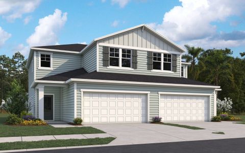 New construction Duplex house 47 Water Elm Walk, St. Augustine, FL 32092 plan Sago - Villas - image