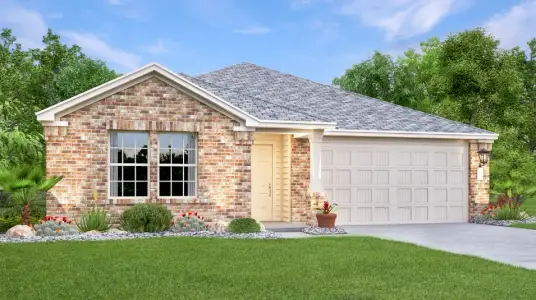 New construction Single-Family house 18029 Orchard Oriel Wy, Pflugerville, TX 78660 plan Catesby 20x20 Garage - image
