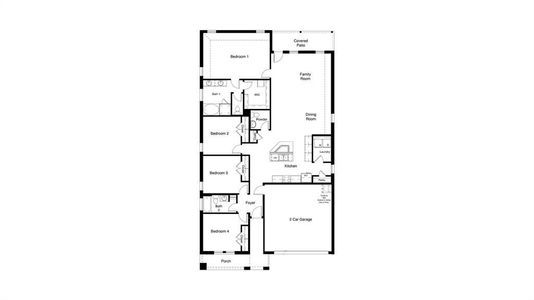 D.R. Horton's Desert Willow floorplan - All Home and community information, including pricing, included features, terms, availability and amenities, are subject to change at any time without notice or obligation. All Drawings, pictures, photographs, video, square footages, floor plans, elevations, features, colors and sizes are approximate for illustration purposes only and will vary from the homes as built.