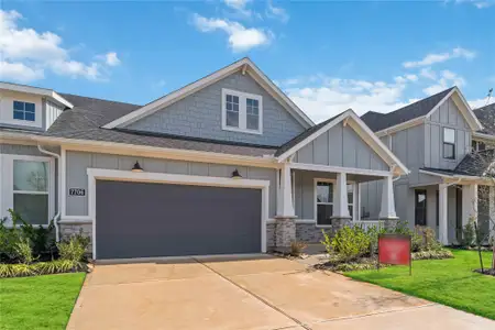 New construction Townhouse house 7706 Cattail Shallows Ln, Katy, TX 77493 - image
