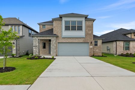 New construction Single-Family house 1102 Universal Dr, Hutto, TX 78634 plan Oak | Prairie Winds - image