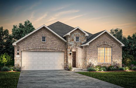 The Orchard, a one-story home with 2-car garage, shown with Home Exterior 35