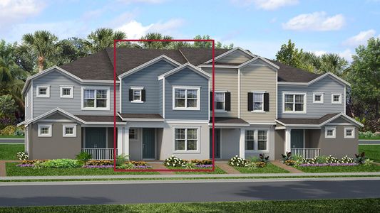 New construction Townhouse house 1618 Acclaim Rd, Apopka, FL 32703 plan Madison - image