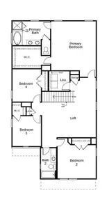 This floor plan features 4 bedrooms, 2 full baths, 1 half bath and over 2,600 square feet of living space.