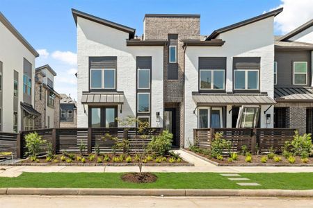 New construction Townhouse house 16515 Bristol Steel Lane, Cypress, TX 77433 Ansley Plan- photo 0