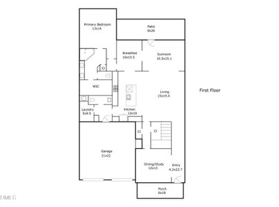 New construction Townhouse house 1047 Coldspring Cir, Durham, NC 27705 - image 5