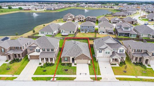 Amazing aerial shot of this gorgeous KB Home home situated on a quiet street in the sought after community of Katy Manor.