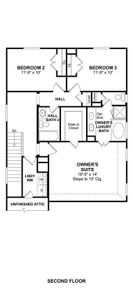 The Lockport II floor plan by K. Hovnanian Homes. 2nd Floor shown. *Prices, plans, dimensions, features, specifications, materials, and availability of homes or communities are subject to change without notice or obligation.