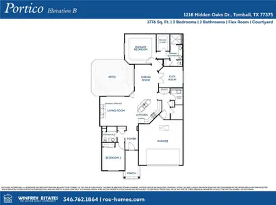 New construction Single-Family house 1218 Hidden Oaks Dr, Tomball, TX 77375 plan Portico - image 5