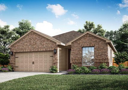 The Cardinal is a beautiful single story home with brick.