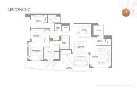 New construction Condo house 4714 N Flagler Dr, Unit 803, West Palm Beach, FL 33407 plan RESIDENCE C - image 4