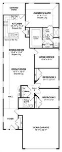 The Leopold floor plan by K. Hovnanian Homes. 1st Floor shown. *Prices, plans, dimensions, features, specifications, materials, and availability of homes or communities are subject to change without notice or obligation.