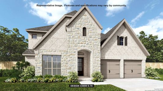 New construction Single-Family house 3640 Agarita Pass, Bulverde, TX 78163 plan 3396W - image
