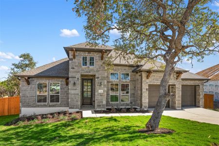 New construction Single-Family house 124 Cherokee Sledge Pass, San Marcos, TX 78666 Avalon- photo 0