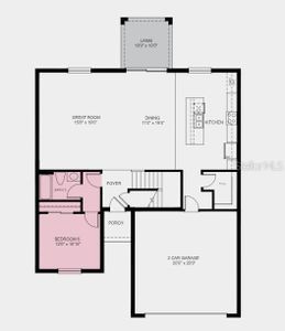 Second Floor Plan - Structural options added include: extended kitchen cabinets, 5th bedroom, 3rd full bathroom, and covered lanai