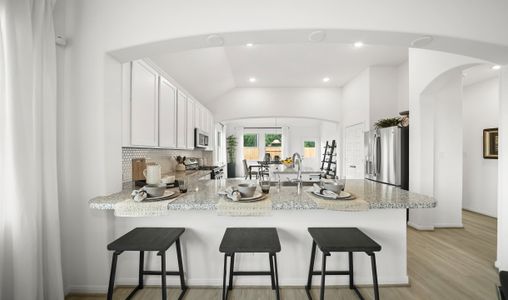 Kitchen with breakfast bar island