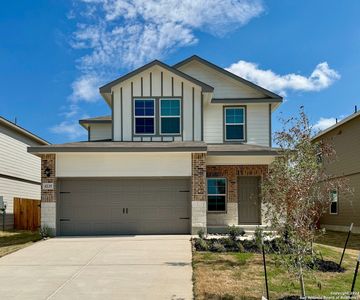 New construction Single-Family house 4235 Tarragon Pl, Von Ormy, TX 78073 Hanna- photo 0