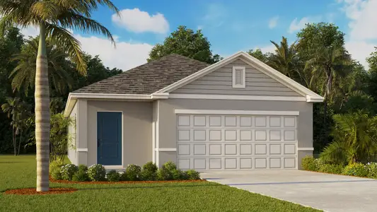 New construction Single-Family house 8052 Cedar Key Wy, Lehigh Acres, FL 33971 DOWNING- photo 0