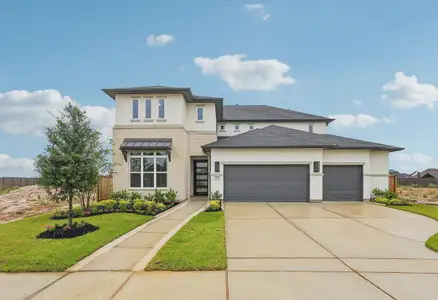 New construction Single-Family house 30722 Lila Grove Ln, Magnolia, TX 77354 plan 5058 Elevation E - image