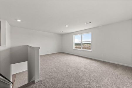 Game room with carpet floors