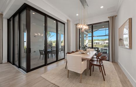 Zero-corner sliding glass door option shown