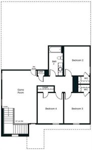 D.R. Horton's Macon floorplan, 2nd floor - All Home and community information, including pricing, included features, terms, availability and amenities, are subject to change at any time without notice or obligation. All Drawings, pictures, photographs, video, square footages, floor plans, elevations, features, colors and sizes are approximate for illustration purposes only and will vary from the homes as built.