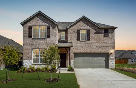 Exterior B with shutters and 2-car garage