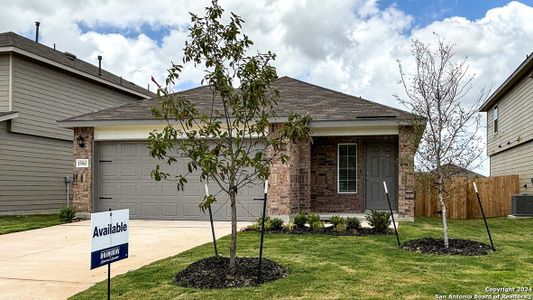 New construction Single-Family house 15563 Mint Patch Meadow, Von Ormy, TX 78073 Brooke- photo 0