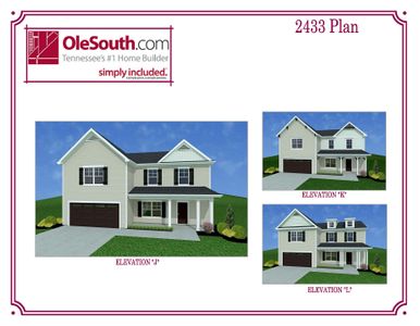 New construction Single-Family house 3631 Pin Hook Rd, Antioch, TN 37013 plan 2433 Elevation JKL - image