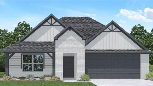 New construction Single-Family house 717 Merit Badge Trl, Conroe, TX 77303 plan Justin - image