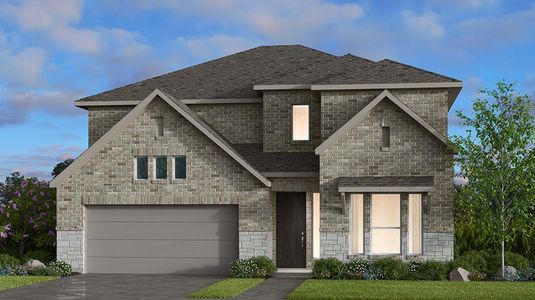 New construction Single-Family house 129 Amber Oak Ln, Georgetown, TX 78628 plan Saffron - image
