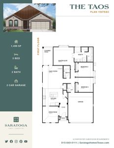 New construction Single-Family house Clint, TX 79836 plan The Taos – 1547SSC - image 3